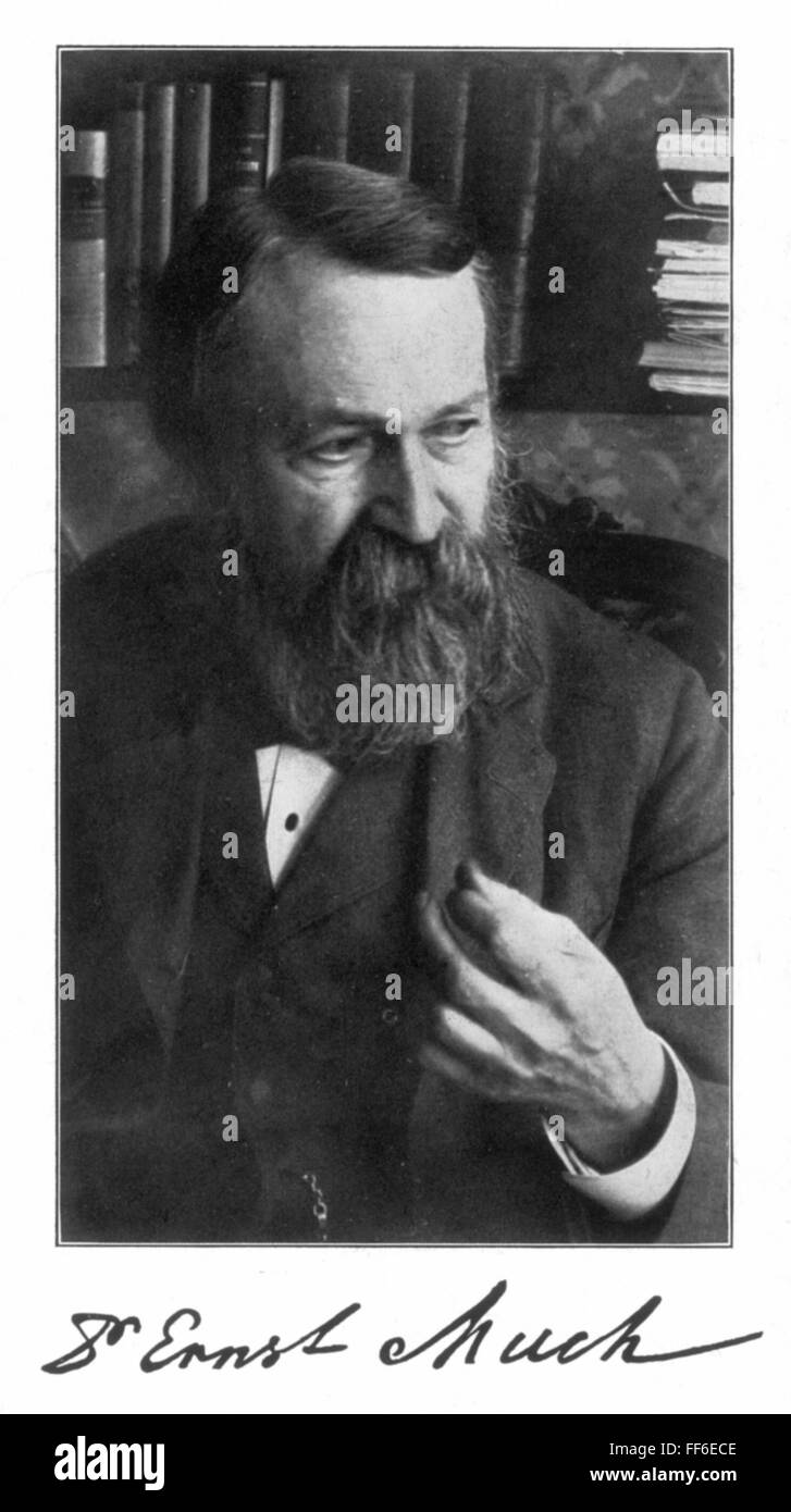 ERNST MACH (1838-1916). /nAustrian physicist and philosopher. Stock Photo