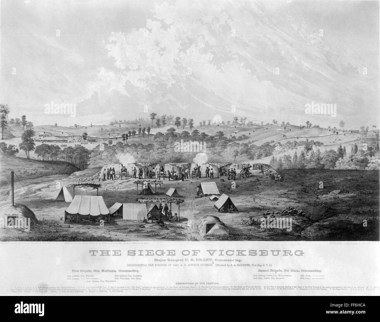 CIVIL WAR: VICKSBURG, 1863. /nThe Siege of Vicksburg, 1863. Lithograph ...