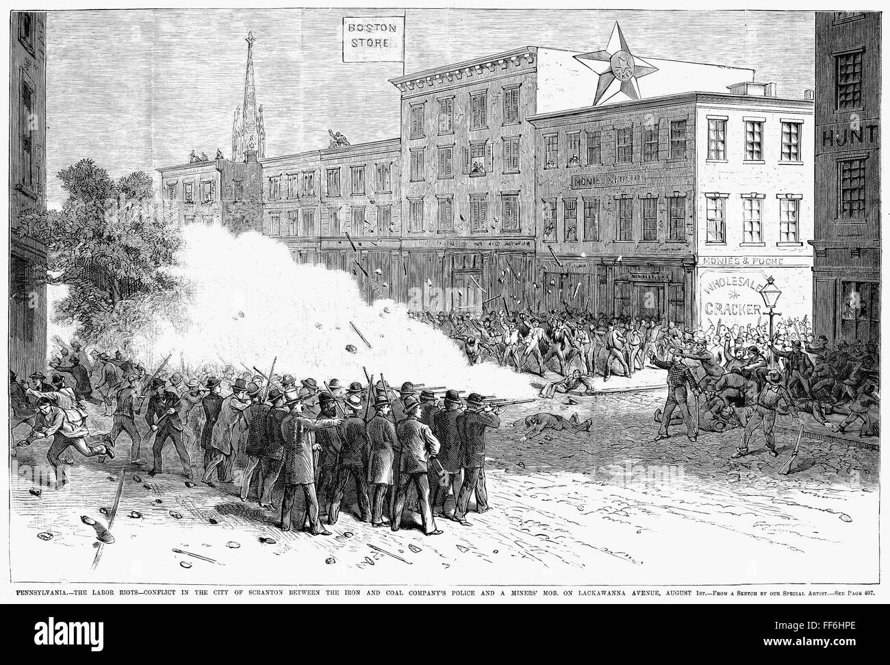 GREAT RAILROAD STRIKE, 1877. /nPrivate police of the Scranton Iron and