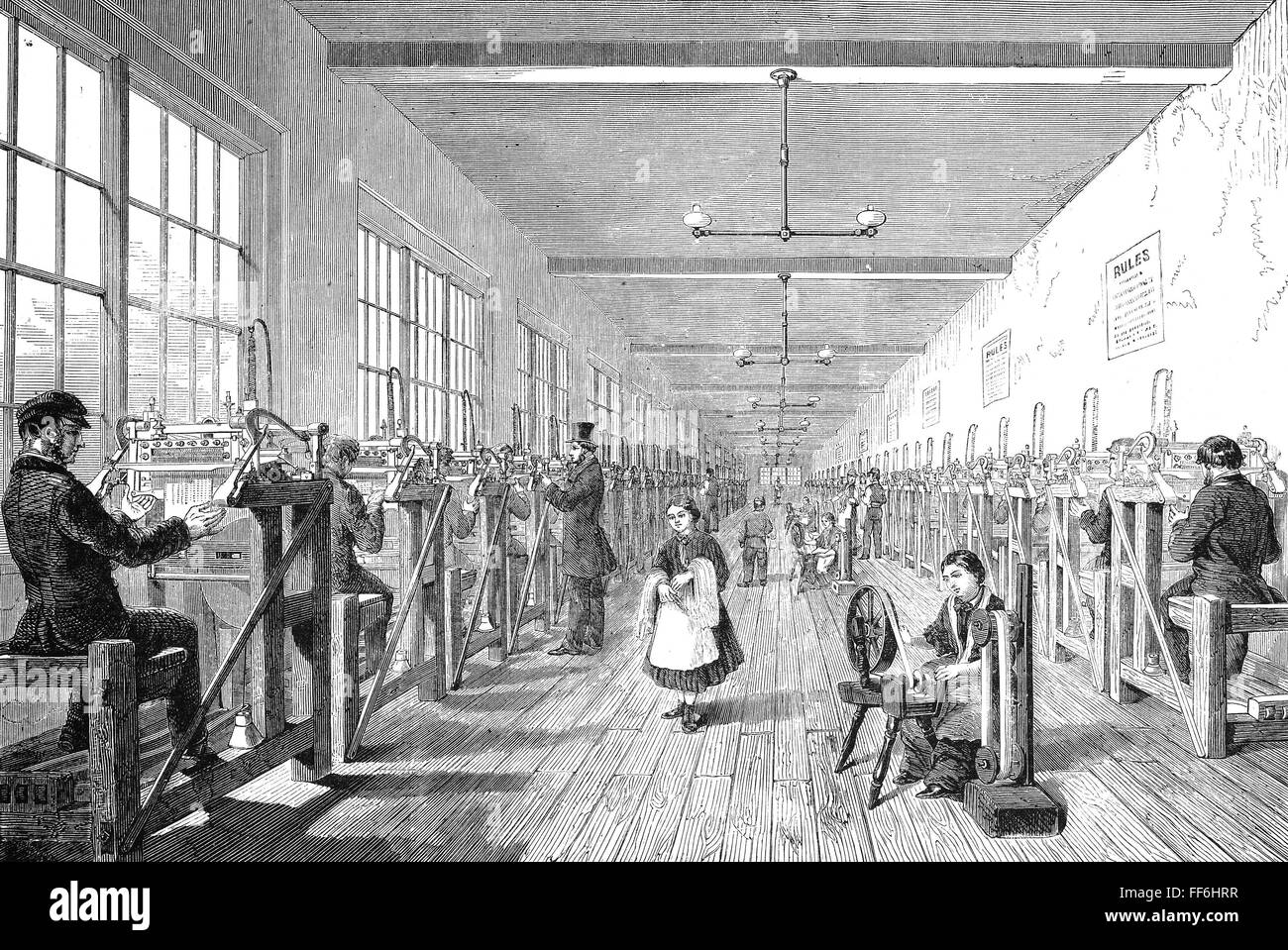 TEXTILE MILL, c1840. /nOne of Robert Owen's model textile mills at Tewkesbury, England, with