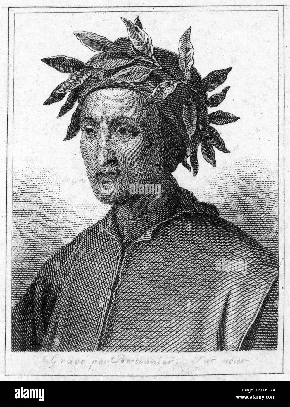 Médaillon Second Empire Profil De Dante Alighieri - En Bois Durci - Bon état - Pièce De Collection Littéraire