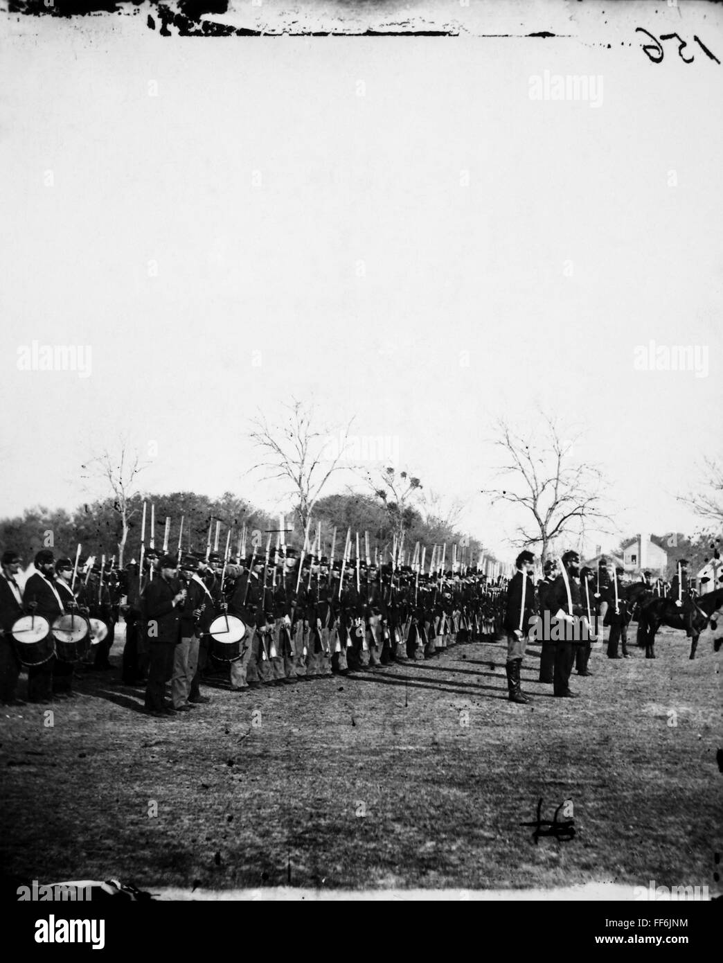 Civil War Soldiers Nthe 50th Pennsylvania Infantry In Parade