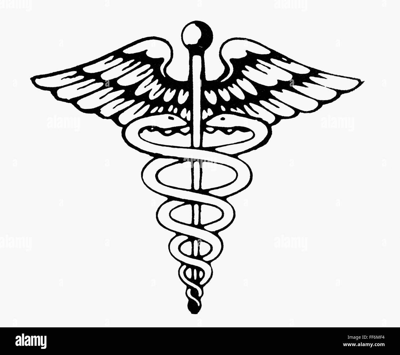 THE CADUCEUS. /nAn insignia modeled on Hermes' staff and used as the