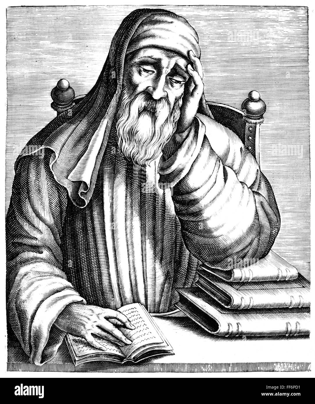 PLUTARCH (c46-c120). /nGreek biographer. Line engraving, French, 1541. Stock Photo