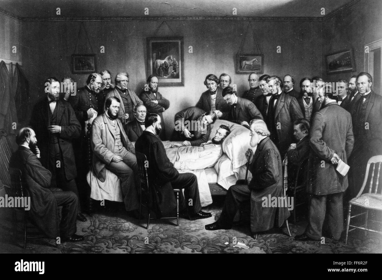 DEATH OF LINCOLN, 1865. /nThe Death of President Abraham Lincoln. Steel ...