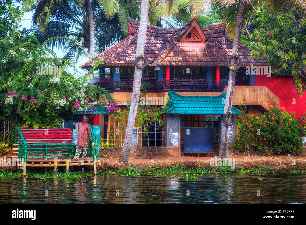 Alappuzha, Backwaters, Kerala, South India, Asia Stock Photo