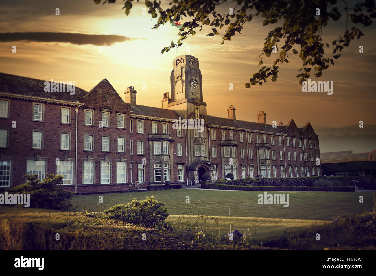 The University of Wales Campus at Caerleon, near Newport, South Wales, UK Stock Photo