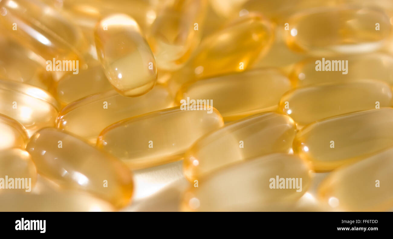 Cod fish liver oil tablets Stock Photo Alamy