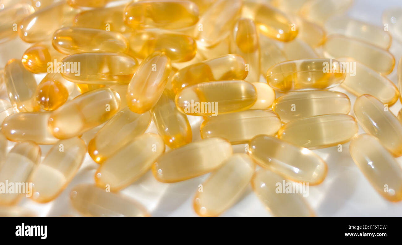 Pure cod liver oil pills Stock Photo Alamy