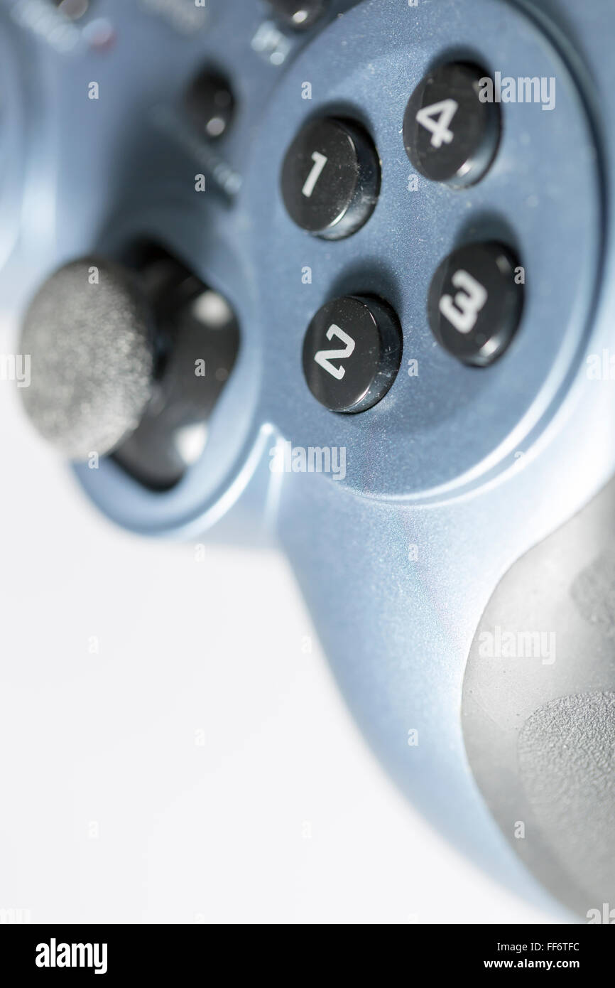 Video Game Controller buttons close up Stock Photo