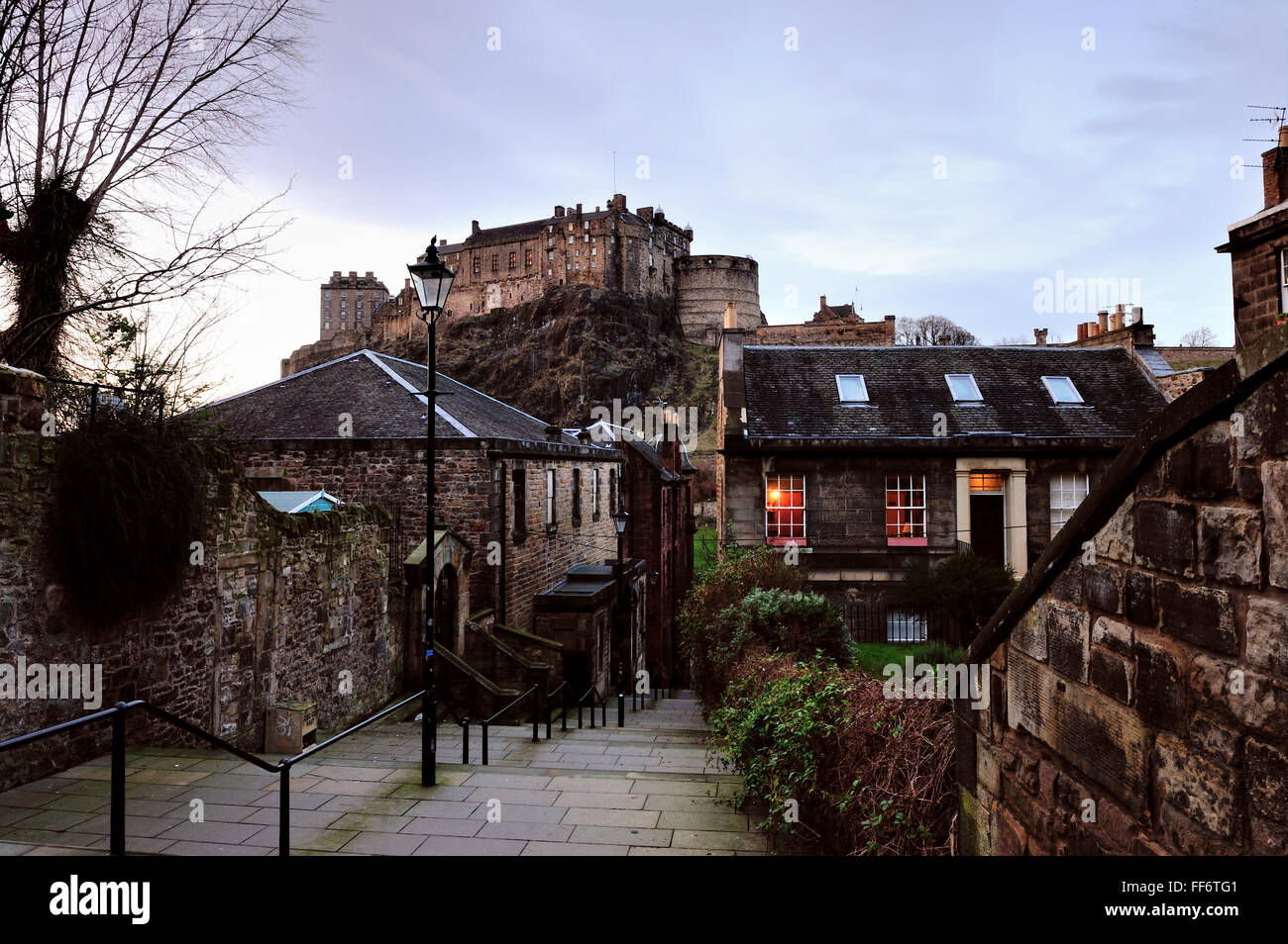The Vennel off The Grassmarket in Edinburgh's Old Town, with a view up