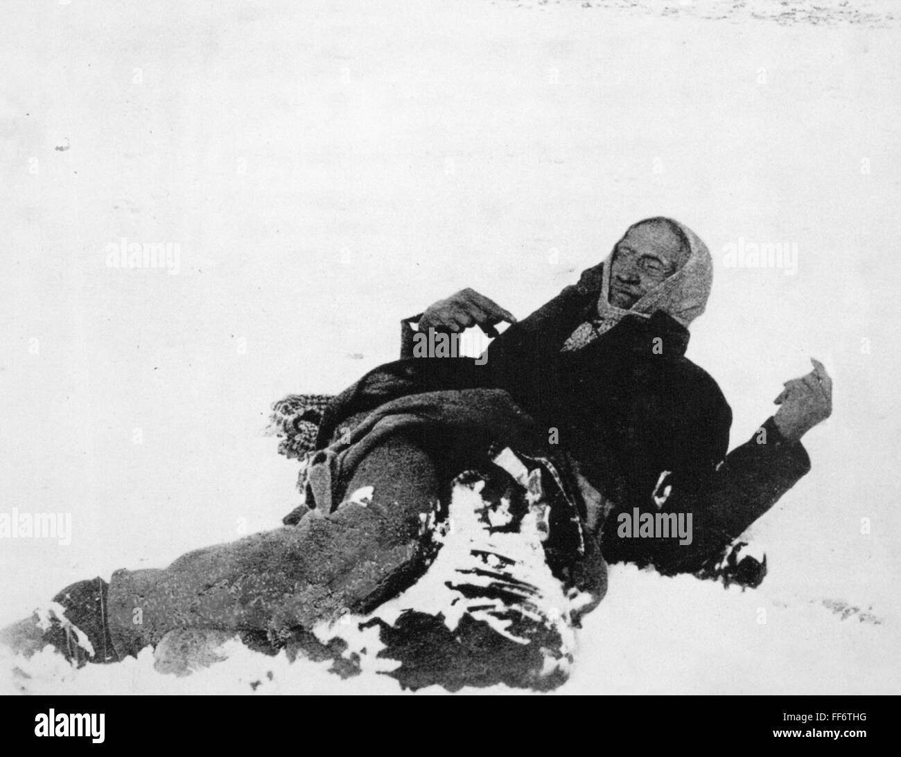 WOUNDED KNEE, 1890. /nThe frozen body of Sioux Chief Big Foot on the