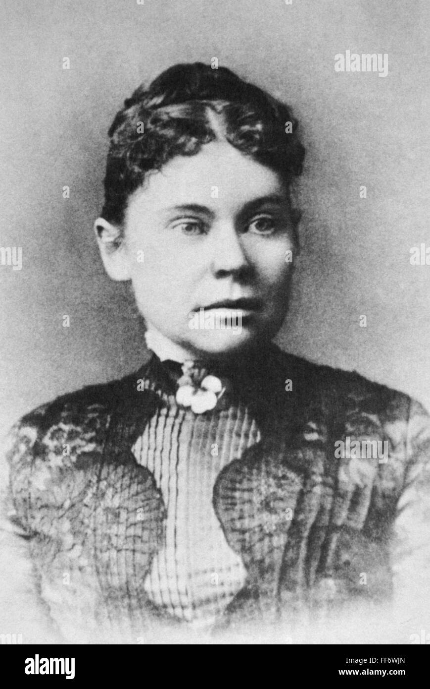 LIZZIE BORDEN (1860-1927). /nCentral figure of the 1892 Fall River, Massachusetts, murders of her father and stepmother. Stock Photo