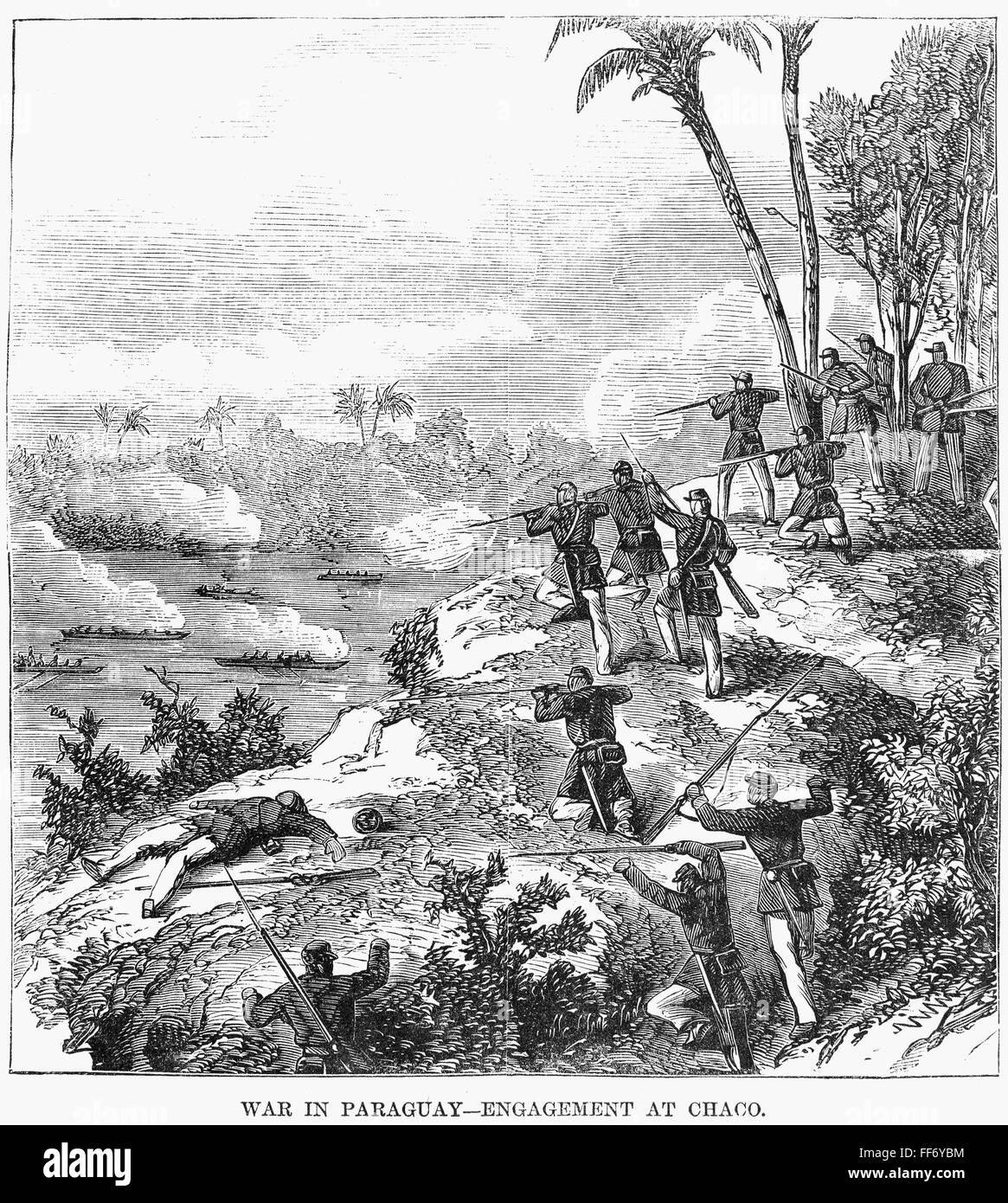 PARAGUAYAN WAR 1868 N War In Paraguay Engagement At Chaco The   Paraguayan War 1868 Nwar In Paraguay Engagement At Chaco The War Of FF6YBM 