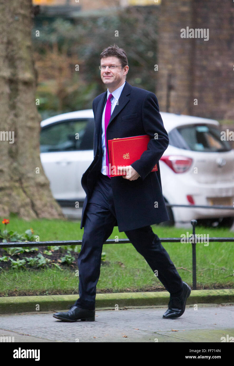 Communities and Local Government Secretary,Greg Clark at 10 Downing street for a cabinet meeting Stock Photo