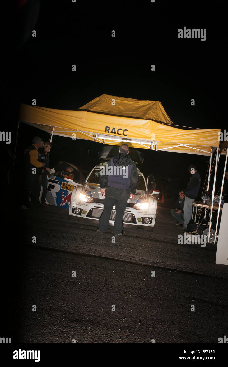 Rally car ready to start the Rally RACC, Catalonia Stock Photo - Alamy