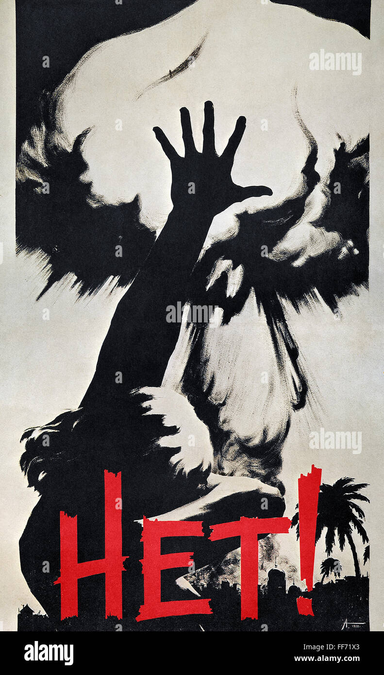 RUSSIA: ANTI-NUCLEAR, 1958. /n'No!': Soviet poster, 1958, by Albert Aslyan. Stock Photo