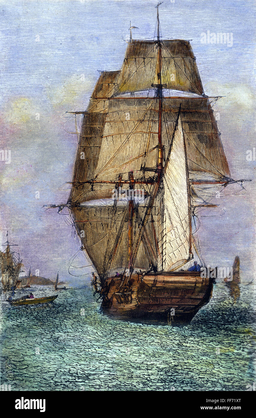 DARWIN HMS BEAGLE. /nThe H.M.S. Beagle, on which Charles Darwin sailed