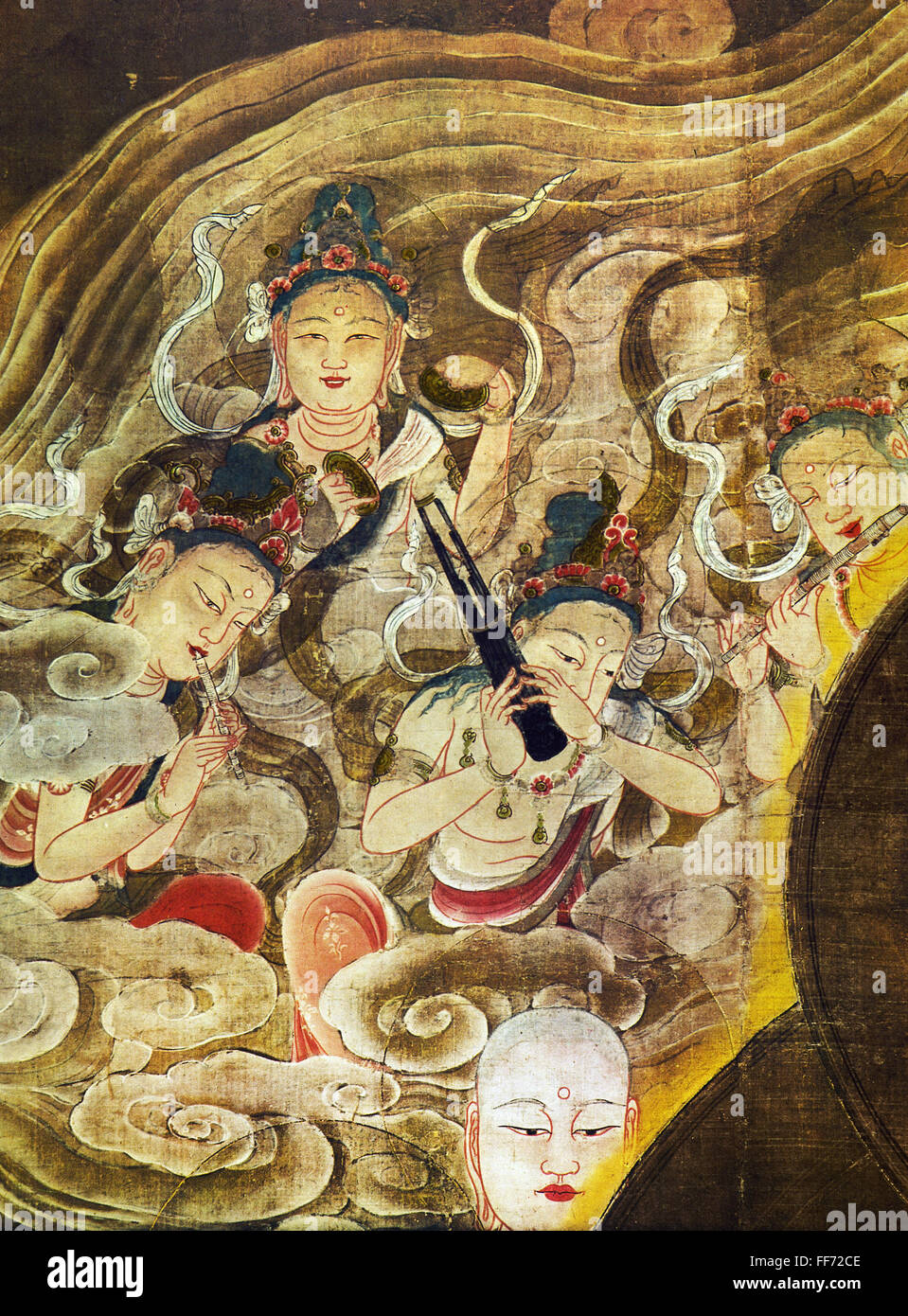 JAPAN MUSICIANS nHeavenly Attendants Playing Musical Instruments japan-musicians-nheavenly-attendants-playing-musical-instruments