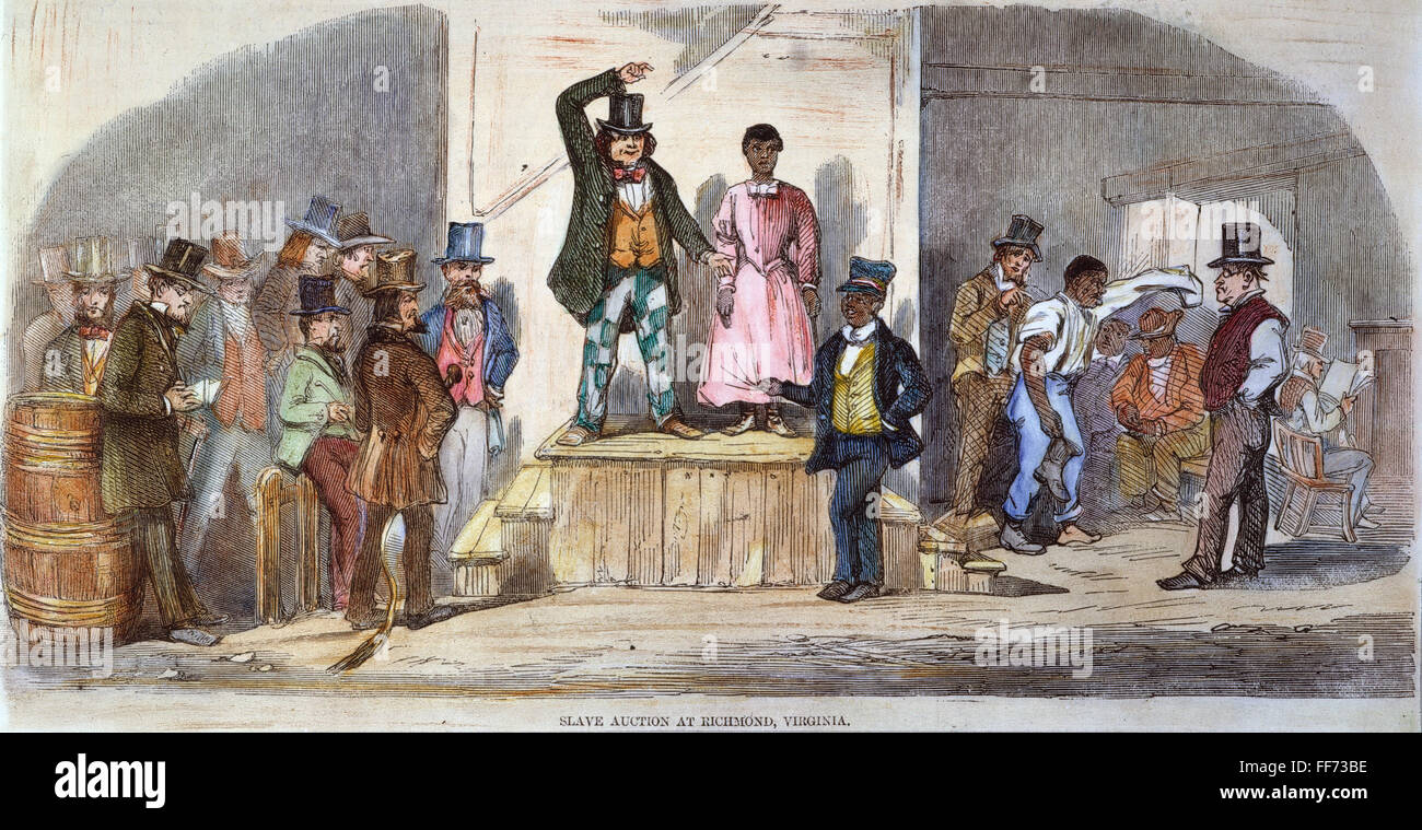 VIRGINIA: SLAVE AUCTION, 1856. /nA Slave Auction At Richmond, Virginia ...