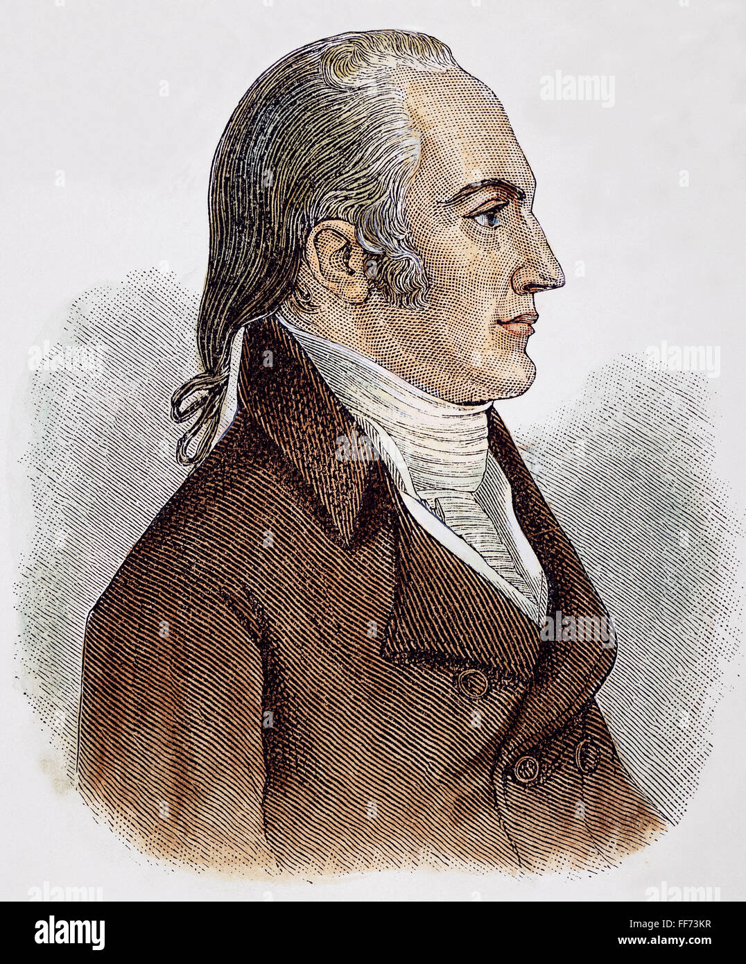 AARON BURR (1756-1836). /nAmerican political leader. Color engraving, 19th century. Stock Photo