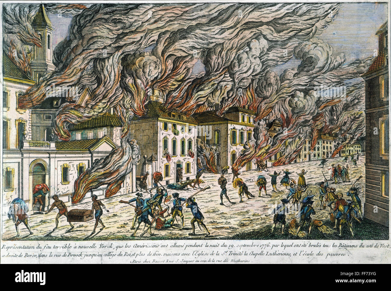 OCCUPIED NEW YORK, 1776. /nThe burning of New York City on the night of
