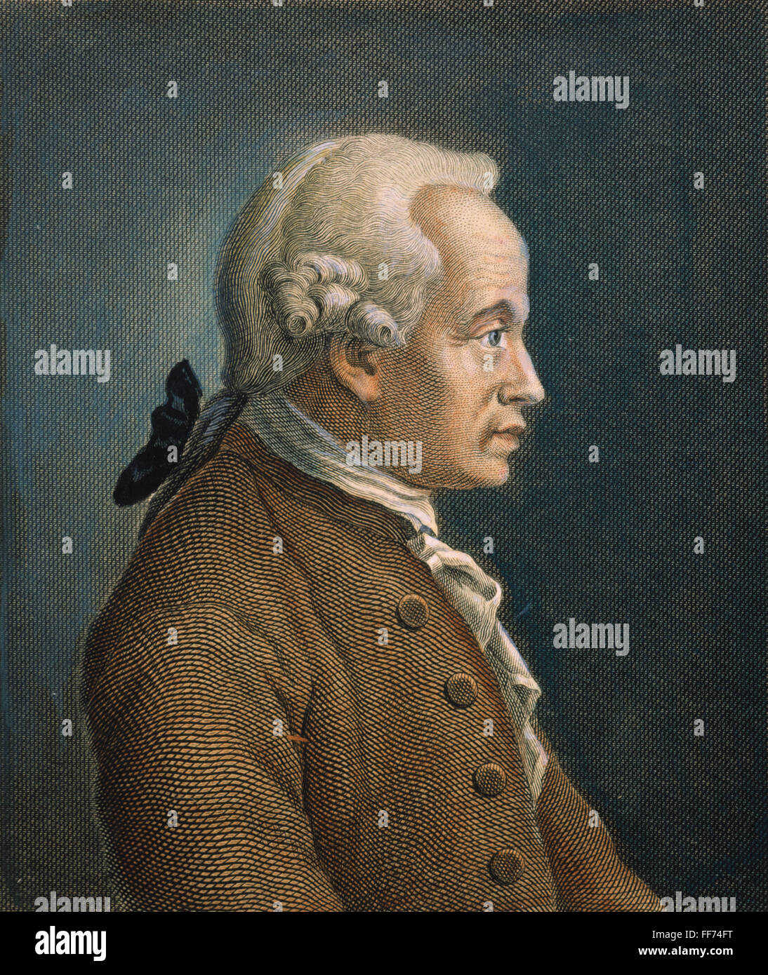 IMMANUEL KANT (1724-1804). /nGerman philosopher. Steel engraving, German, 19th century. Stock Photo