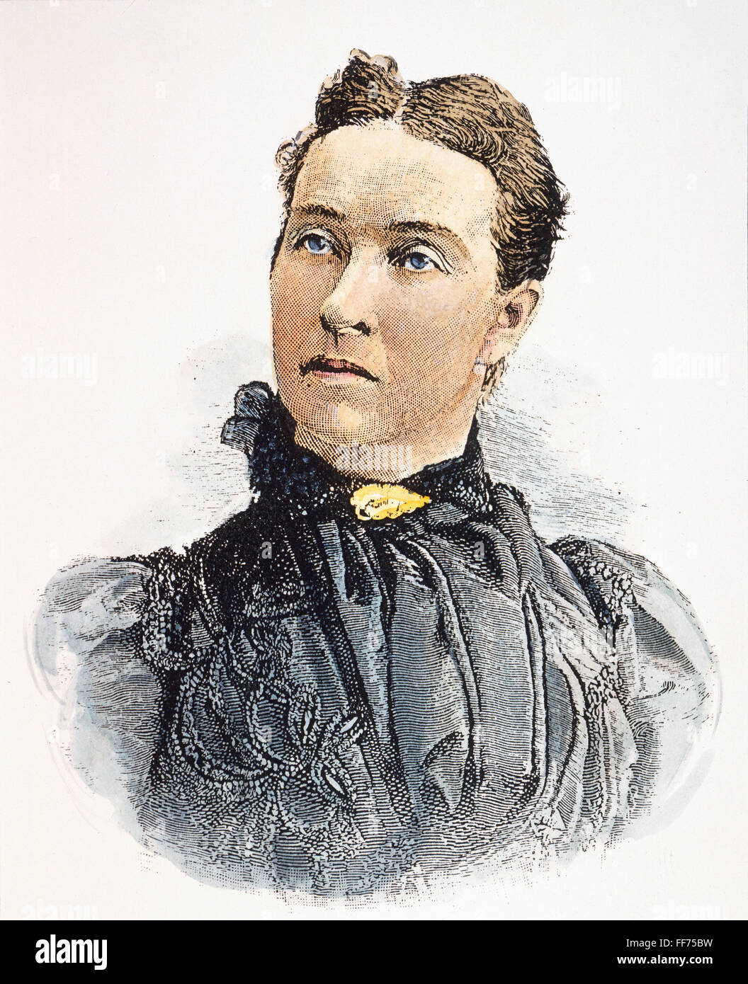 MARY ELIZABETH LEASE /n(1853-1933). American reformer. Color engraving, c1890. Stock Photo