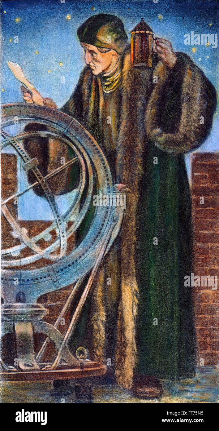 NICOLAUS COPERNICUS /n(14731543). Polish astronomer. Observing the