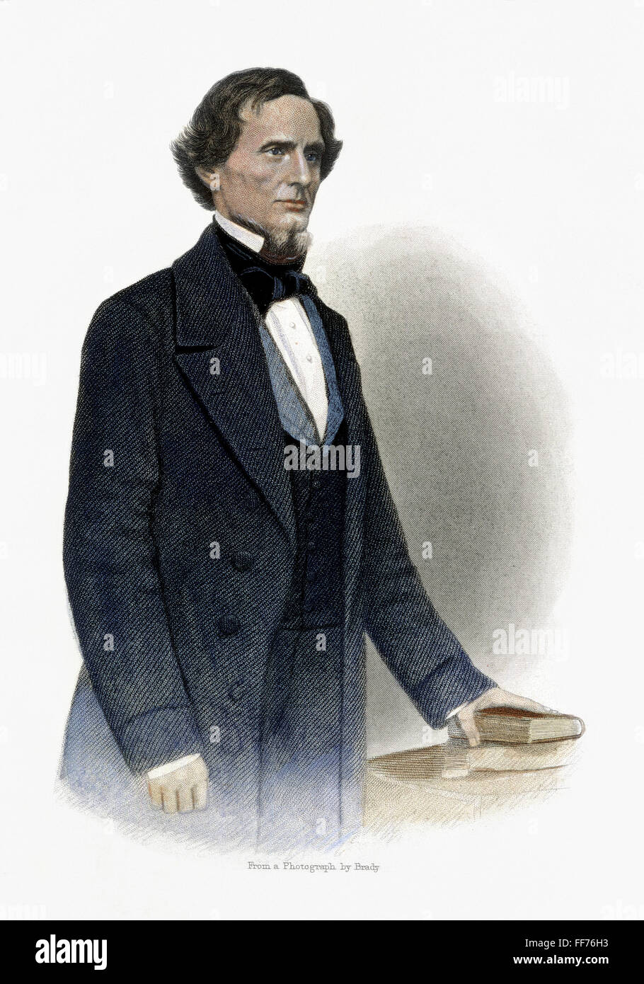 JEFFERSON DAVIS /n(1808-1889). President of the Confederate States of America. Steel engraving, 1866. Stock Photo