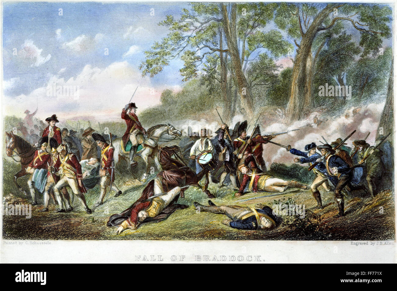 GENERAL BRADDOCK DEATH. /nThe death and defeat of General Edward