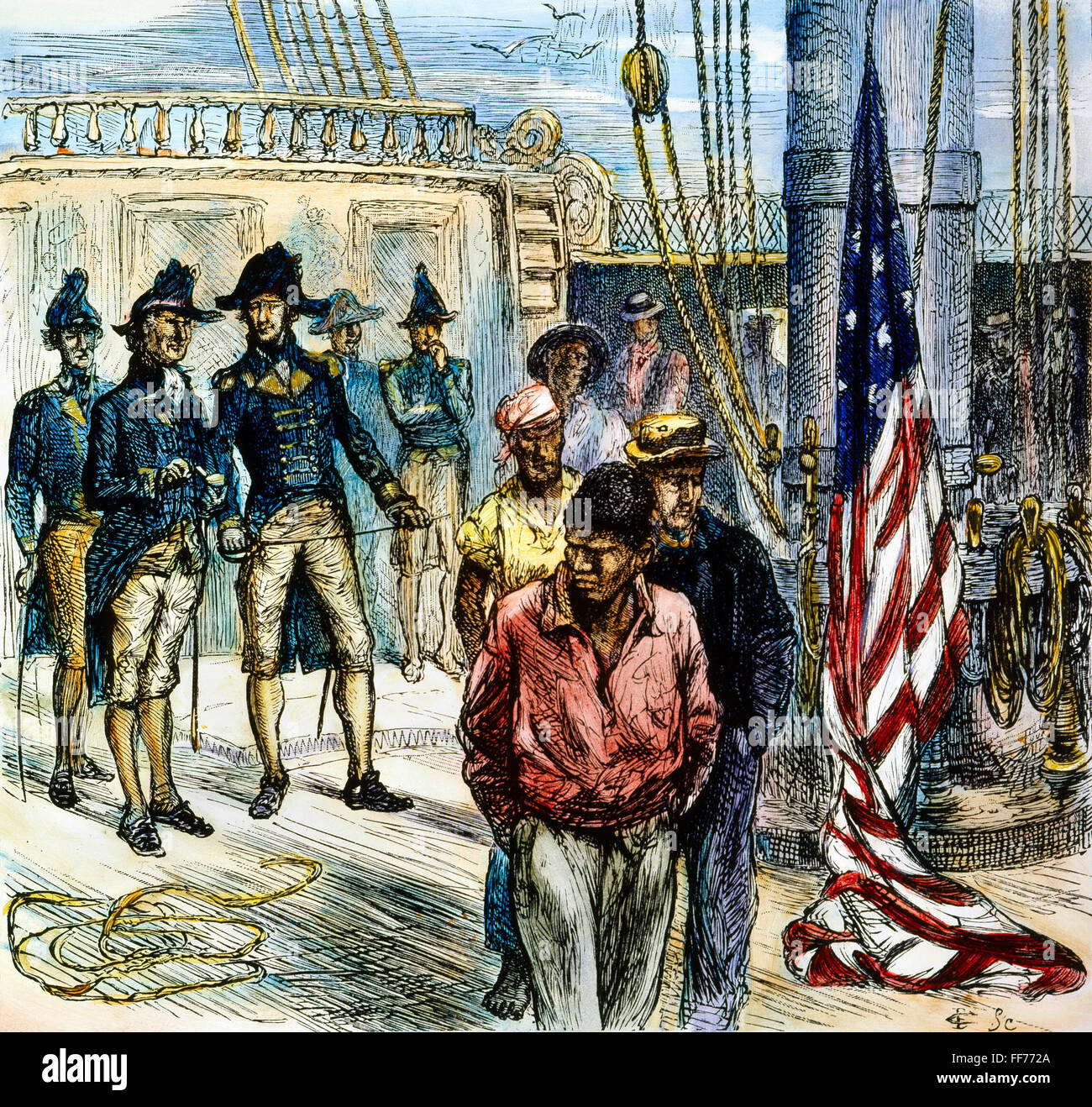 BRITISH IMPRESSMENT, 1807. /nImpressment of American seamen into