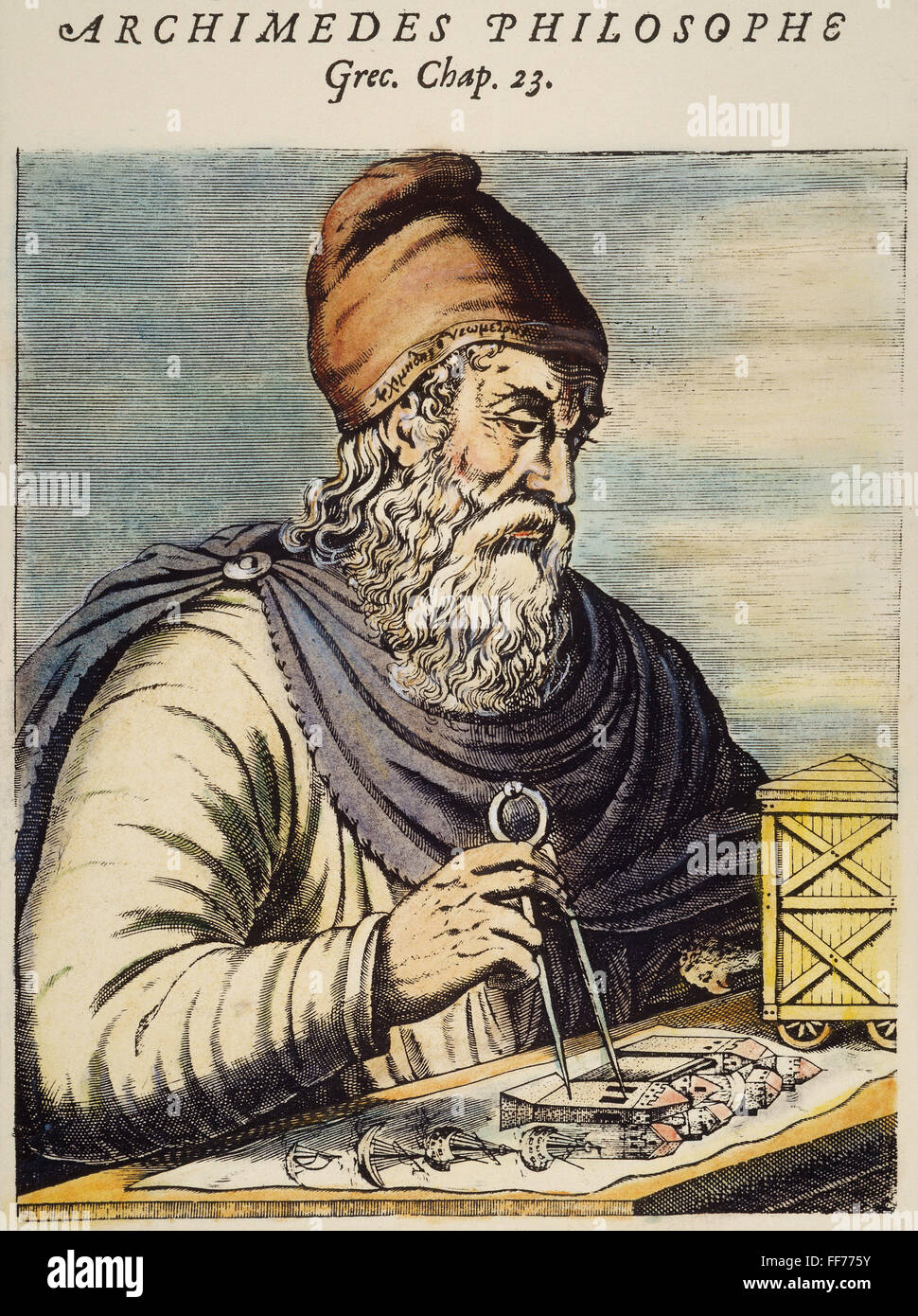 ARCHIMEDES (287?-212 B.C.). /nGreek Mathematician And Inventor. French ...