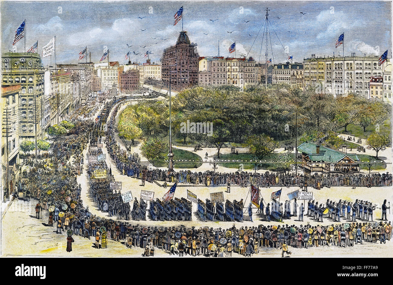 LABOR DAY PARADE, 1882. /nThe first Labor Day parade, held at Union