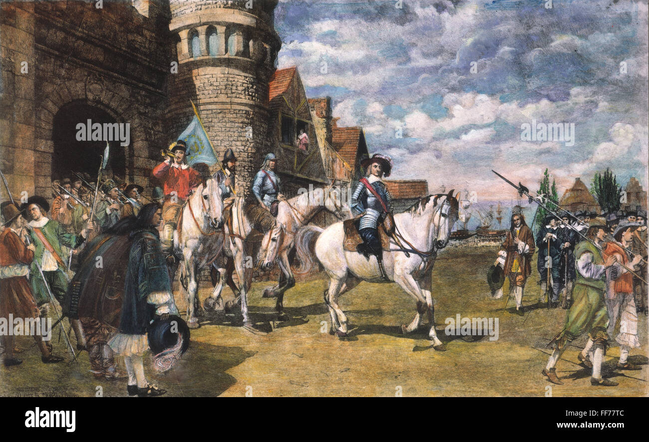 PETER STUYVESANT, 1664. /nSurrendering New Amsterdam to the British on