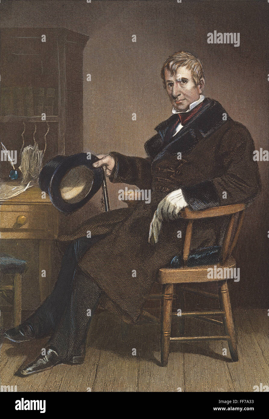 W. H. HARRISON (1773-1841). /nColored engraving, 19th century. Stock Photo