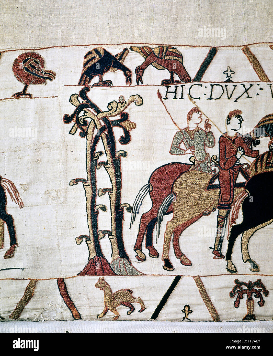 BAYEUX TAPESTRY. /nMembers of Duke William's entourage on the return
