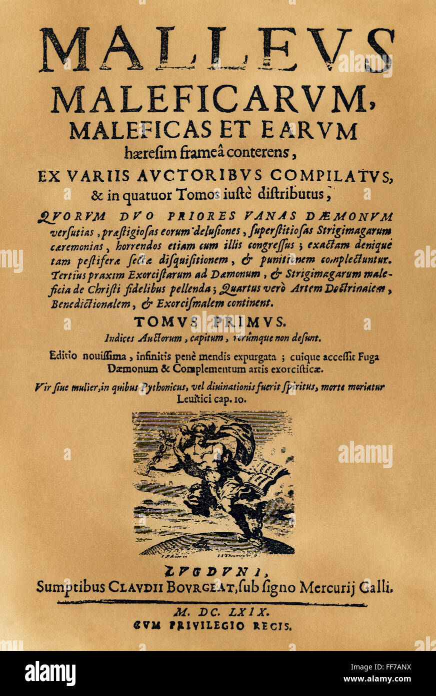 WITCHCRAFT TITLE PAGE, 1669. /nTitle page of a French edition of