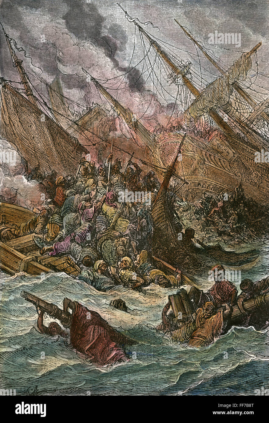 BATTLE OF LEPANTO, 1571. /nNaval battle between the Christians and