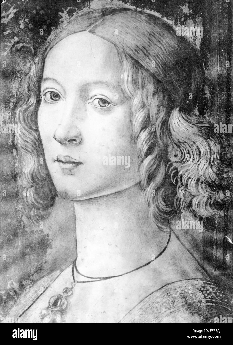 Middle Ages, people, hair style of a young woman, painting by Domenico  Ghirlandaio (1449 - 1494), detail, 15th century, 15th century, Middle Ages,  medieval, mediaeval, Renaissance, Italy, fine arts, art, art of