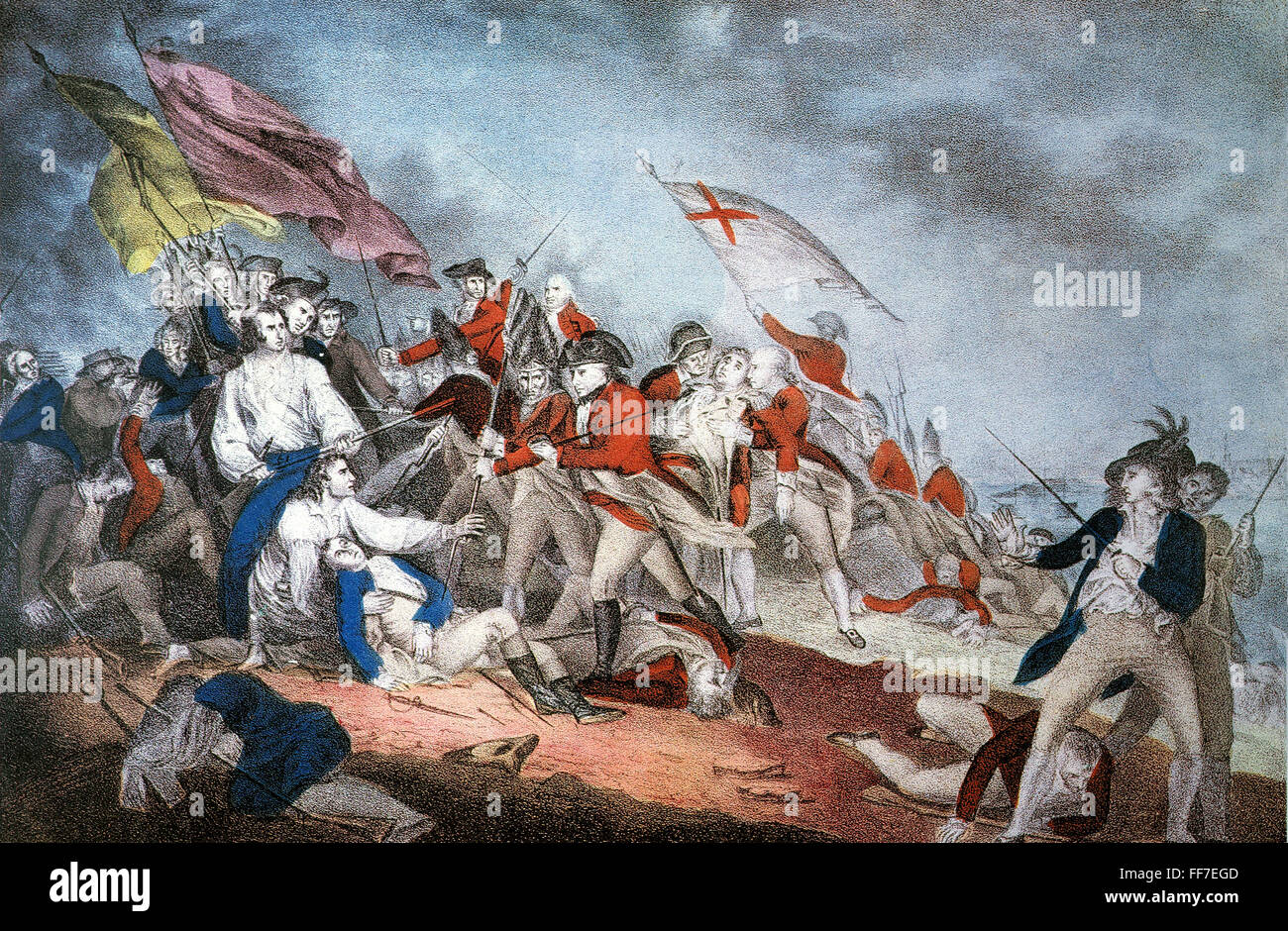 Battle Of Bunker Hill 1775 N17 June 1775 Lithograph Nd By