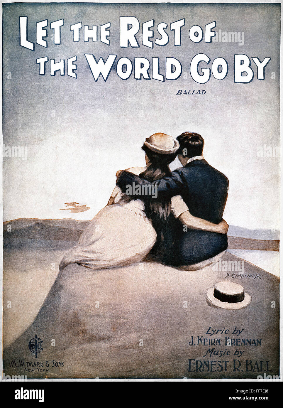 SONG SHEET COVER, 1919. /n'Let the Rest of the World Go By' Stock Photo ...