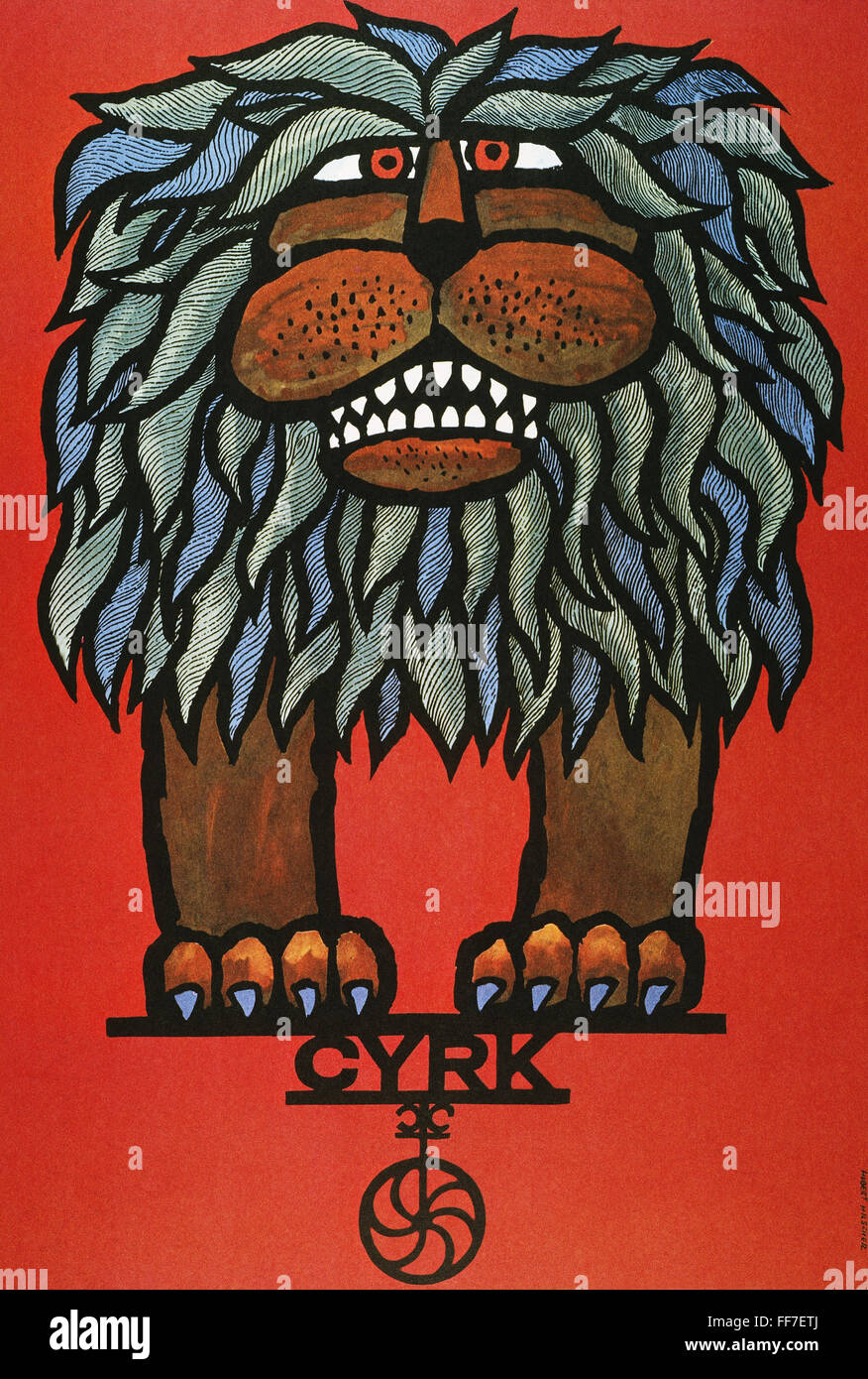 CIRCUS POSTER, 1967. /nPolish circus poster. Stock Photo