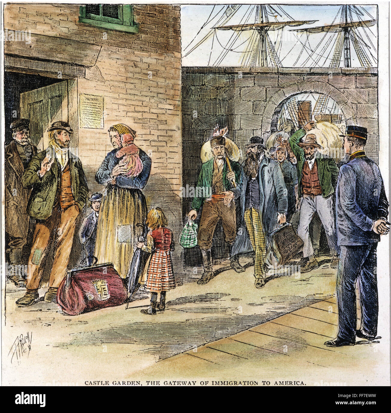 Landed Immigrants Immigrants at castle garden hi-res stock photography and images - Alamy