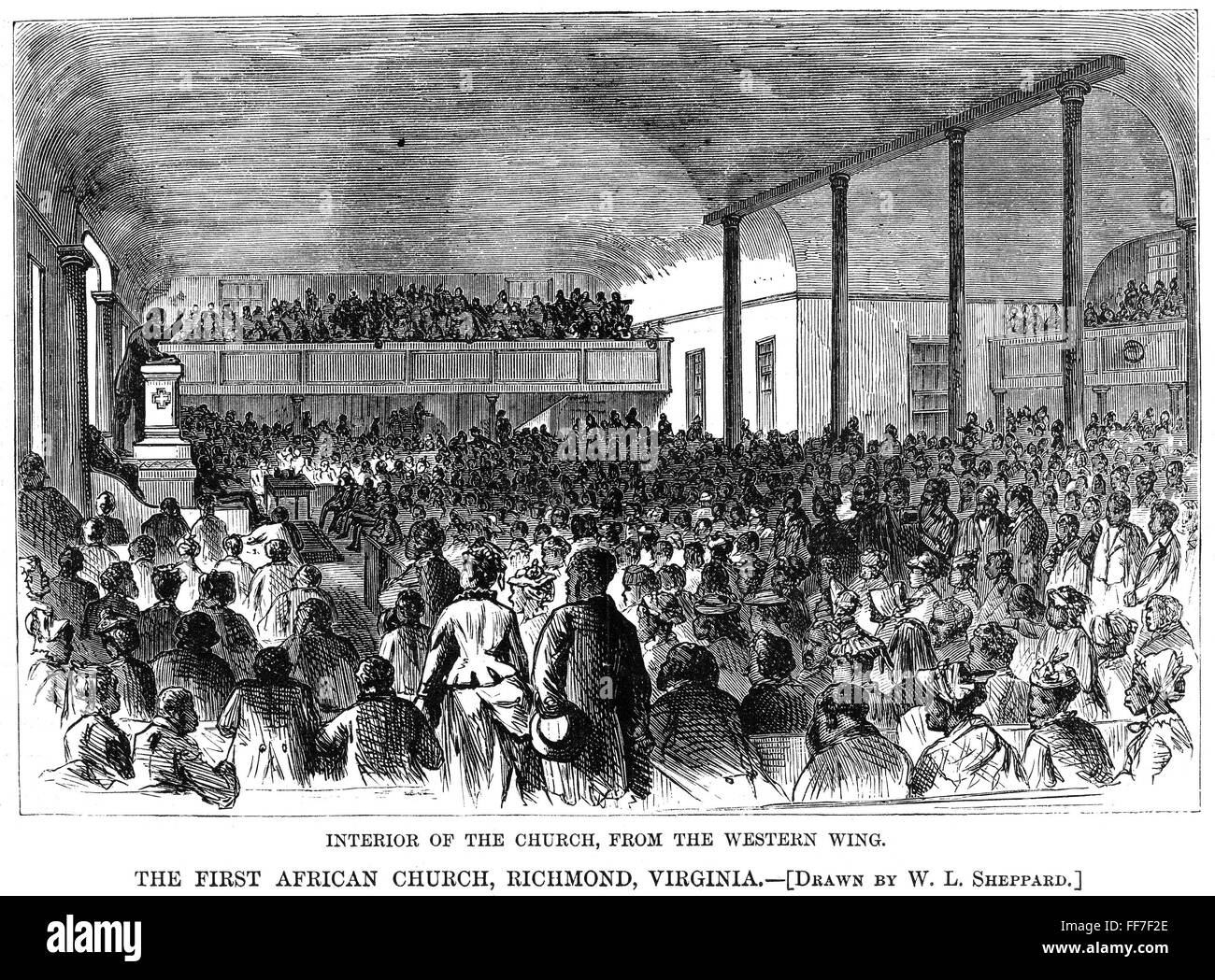 BLACK CHURCH, 1874. /nThe First African Church, Richmond, Virginia