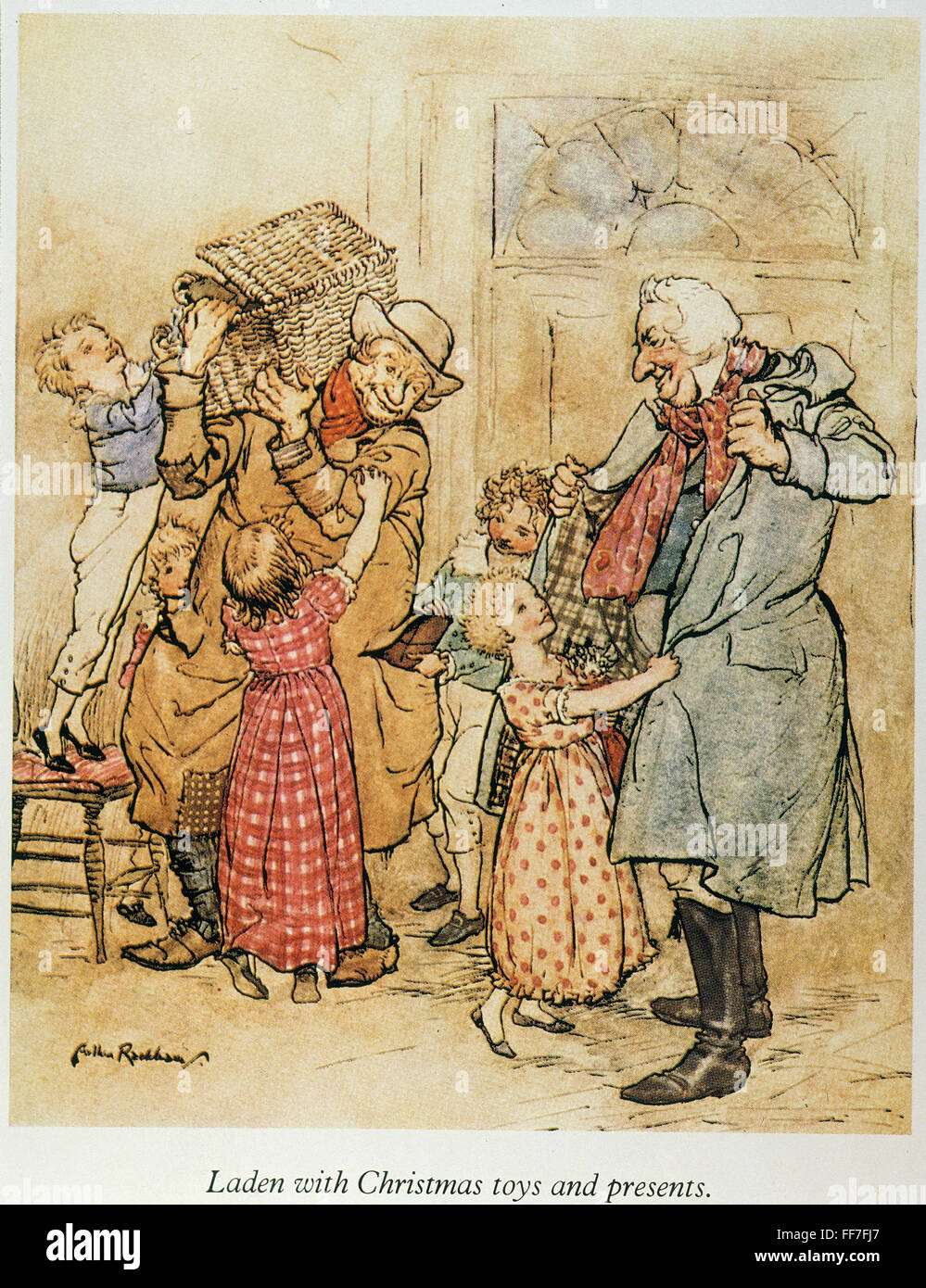 A CHRISTMAS CAROL. /nChristmas at Belle's family: illustration by Arthur Rackham for Charles 