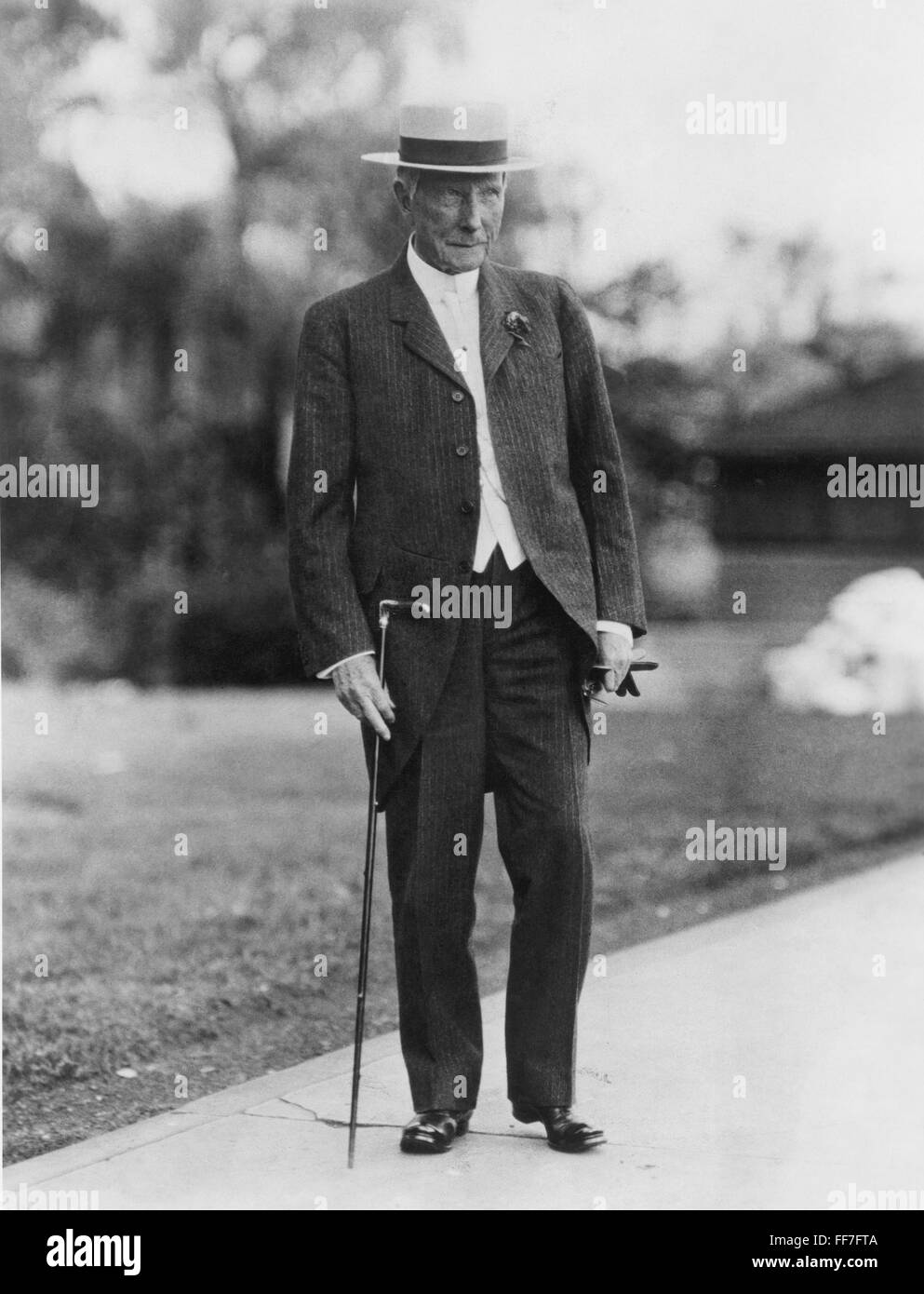 JOHN D. ROCKEFELLER /n(18391937). American oil magnate. Photographed