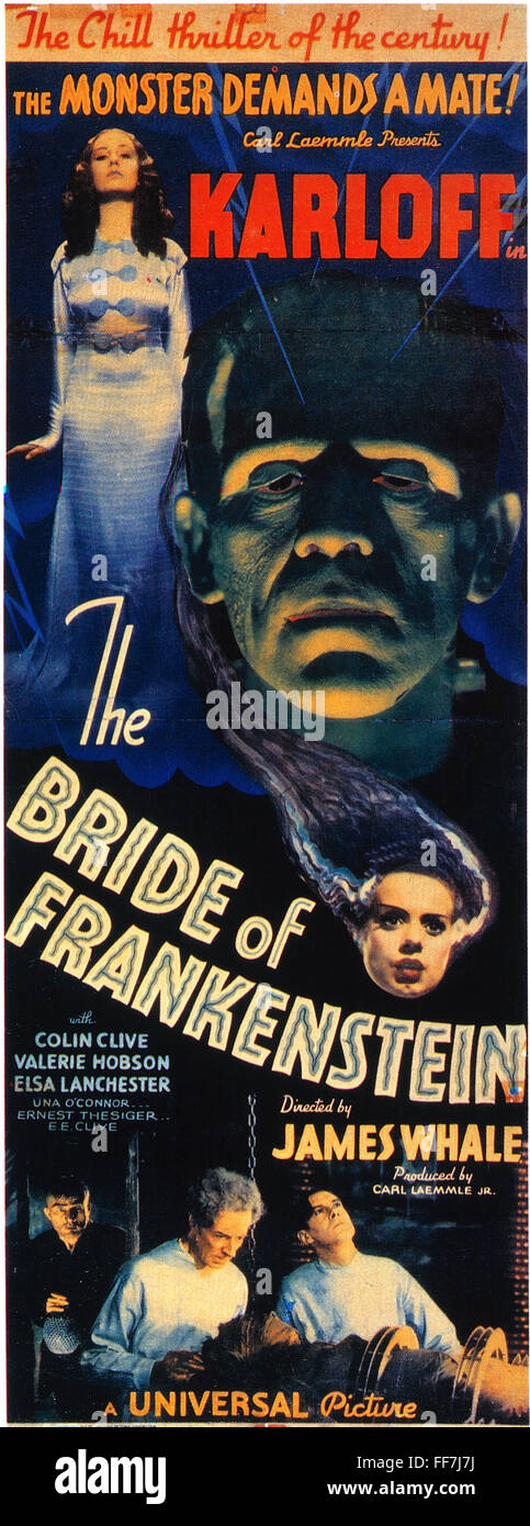 BRIDE OF FRANKENSTEIN 1935. /nThe Bride of Frankenstein film poster ...