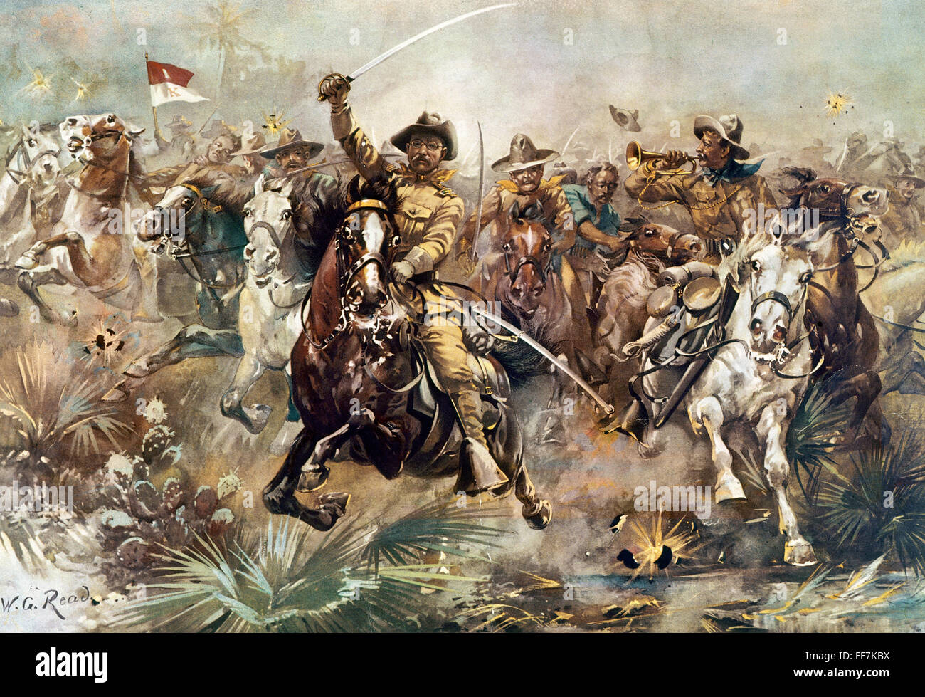 CUBA: ROUGH RIDERS, 1898. /n'Teddy's Rough Riders.' Theodore Roosevelt ...