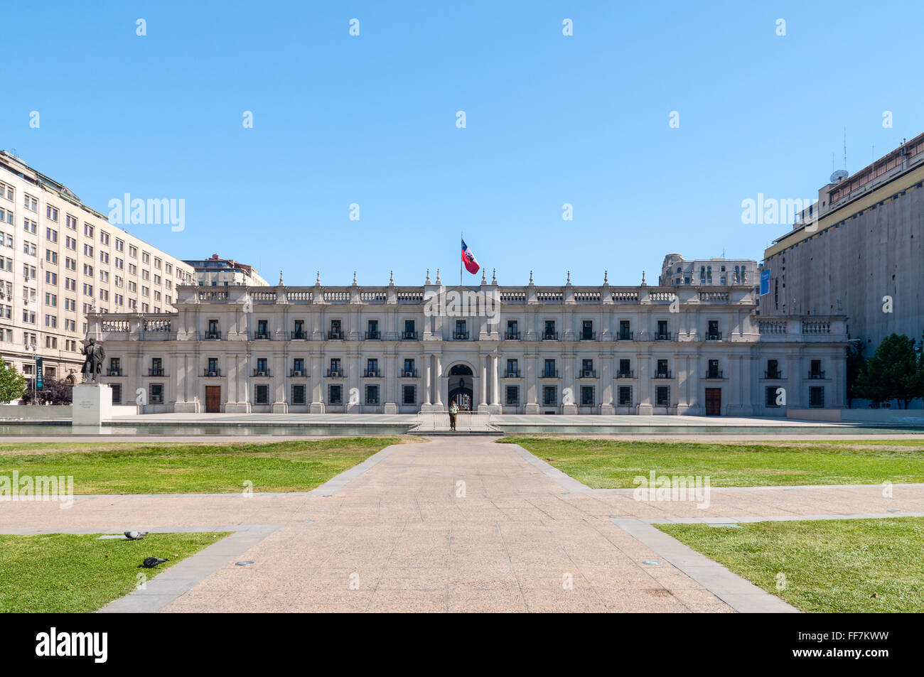 The Presidential Palace in Santiago Chile. Also called La Moneda. Stock Photo